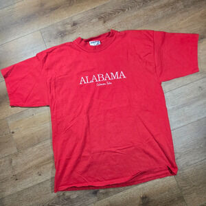 Vintage Alabama Crimson Tide Shirt XL Red 90s Embroidered Wolf Tag NCAA Football